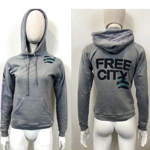 RARE! FREE CITY SPELLOUT HOODIE SMALL
